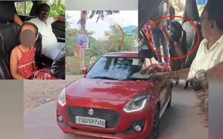 ఆరున్నరేళ్ల చిన్నారితో కారు నడిపించిన ఎస్సై.. వైరల్ వీడియోతో కేసు నమోదు