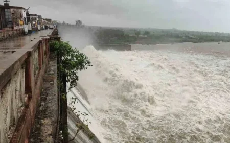 కాళేశ్వరం వద్ద గోదావరి ఉధృతి