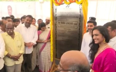 విశాఖలో పీవీ సింధు డ్రీమ్ ప్రాజెక్ట్.. స్పోర్ట్స్ అకాడమీకి మంత్రి లోకేష్ శంకుస్థాపన